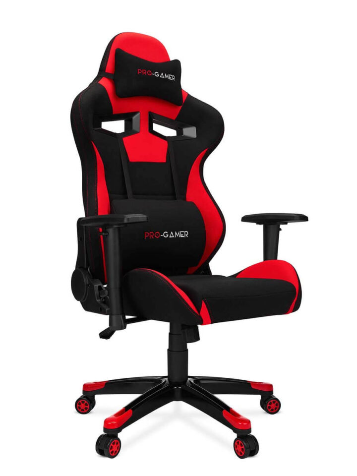 fotel pro-gamer aguri plus czerwony materiał