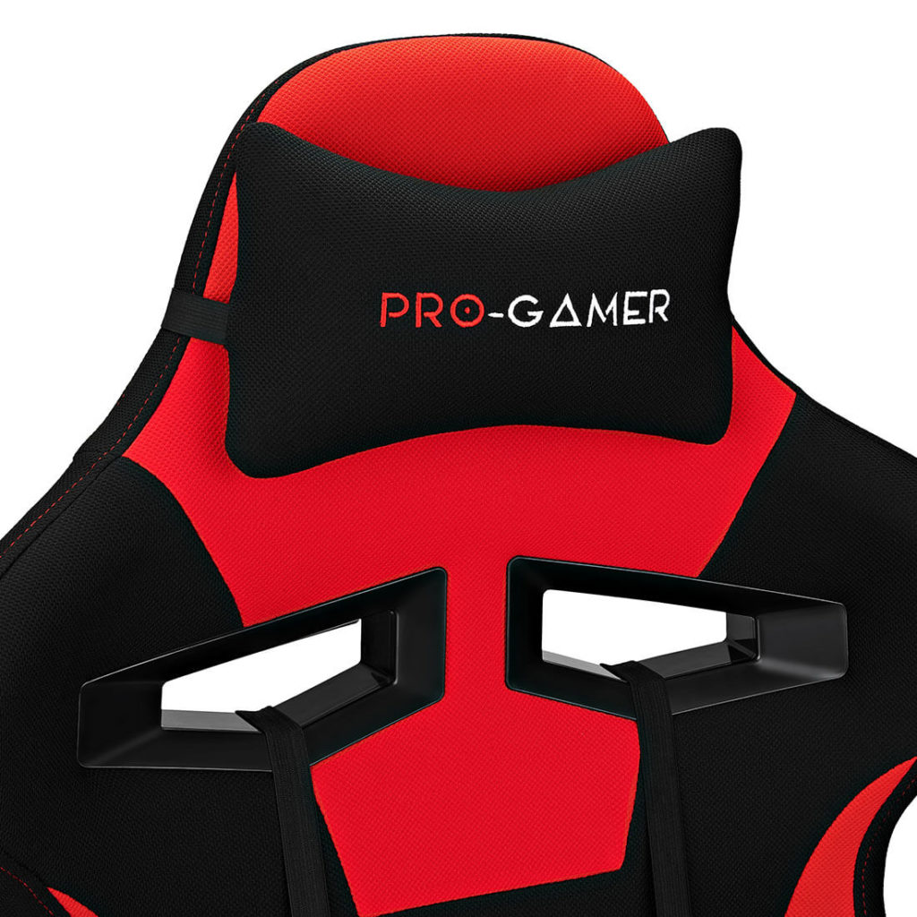 Fotel gamingowy AGURI+ czerwony materiał
