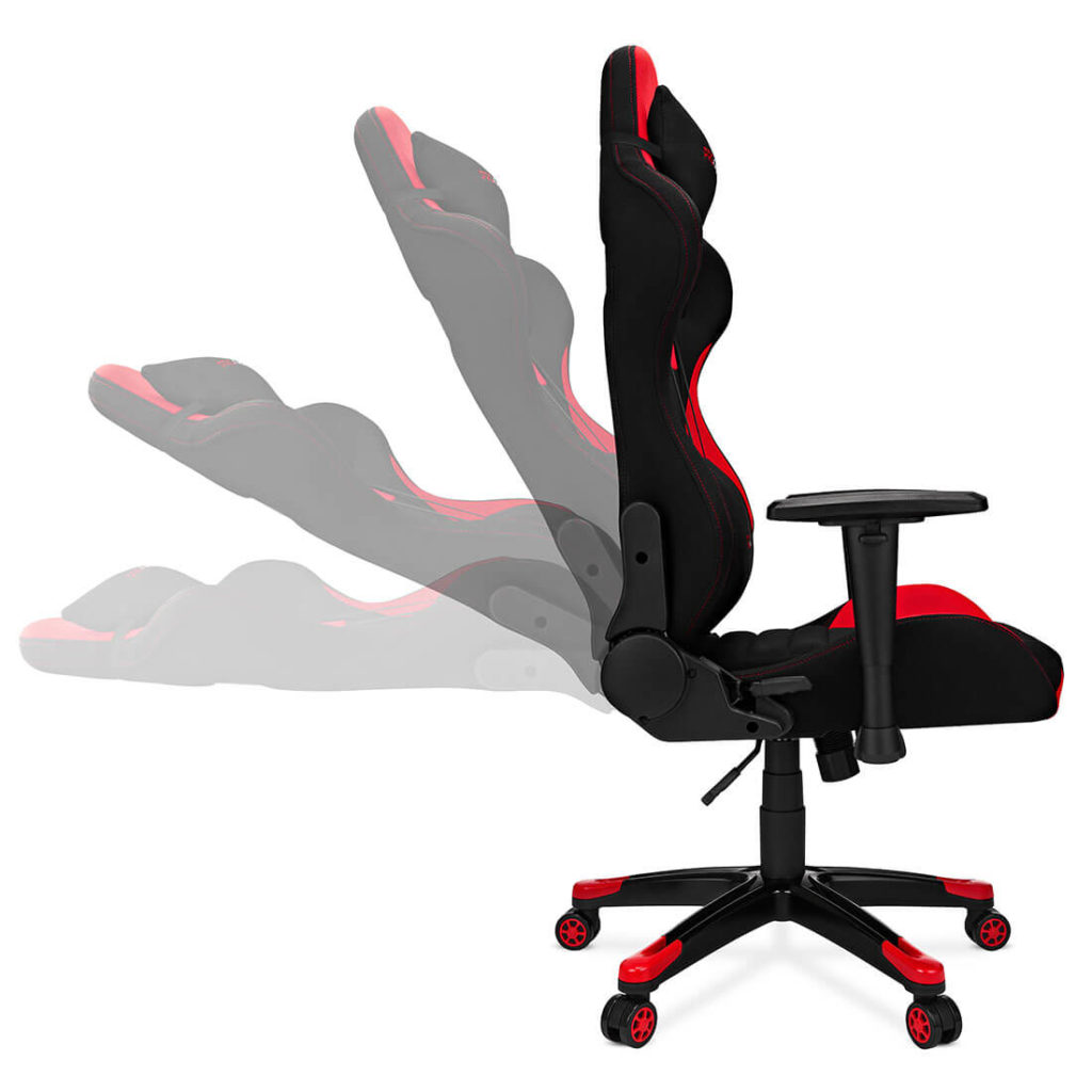Fotel gamingowy AGURI+ czerwony materiał