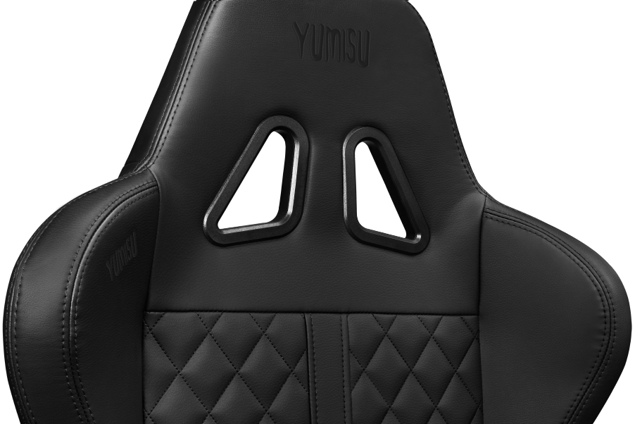 Fotel gamingowy YUMISU 2050 Magnetic Real Leather BLACK