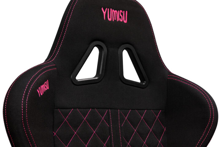 Fotel gamingowy YUMISU 2050 Magnetic Tkanina BLACK/PINK